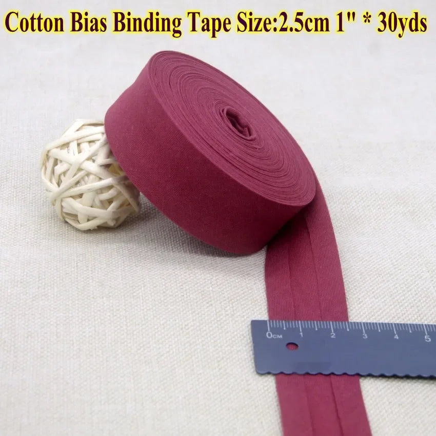 Nastro bias binding cotone 25 mm · rotolo 30 metri – rifiniture, bordi e accessori cucito fai-da-te