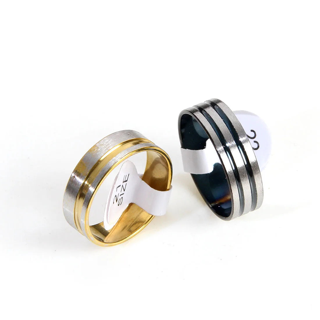 100 Anelli Misti in acciaio –  Per Uomo e Donna con Scatola Regalo