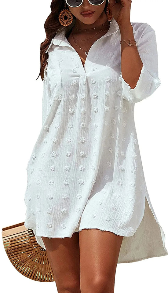 Abito Donna Effetto Pizzo Jacquard – Copricostume