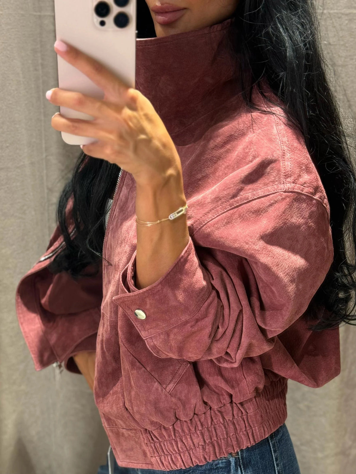 Bomber Donna Collo Alto con Zip - immagine 31