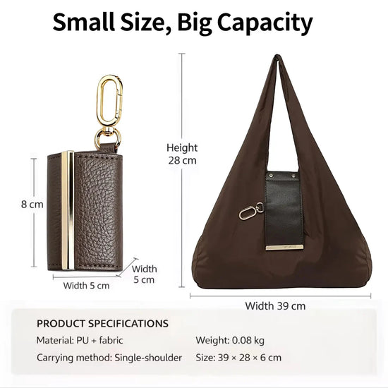 Borsa Pieghevole Portachiavi – Shopper Riutilizzabile per Spesa e Viaggio