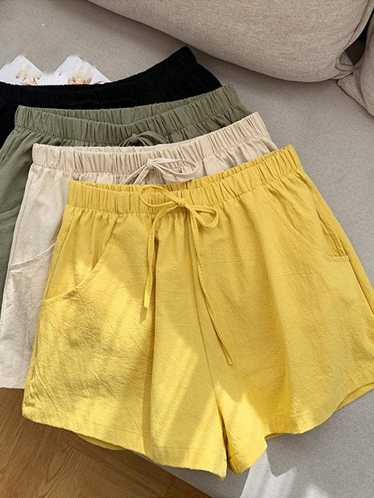 Shorts Donna Vita Elastica con Fiocco – Pantaloncini Casual Sportivi