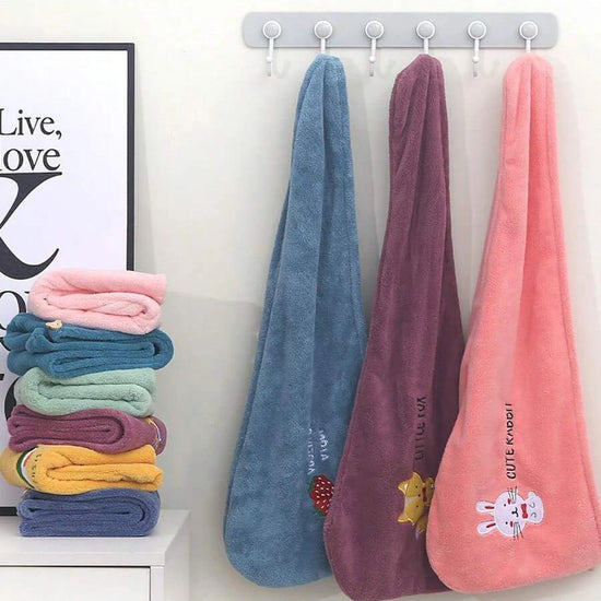 Turbante Asciugacapelli in Microfibra Assorbente – Asciugatura Rapida Capelli Donna