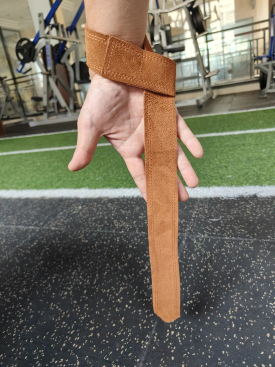 Coppia Fasce da Sollevamento Pesi in Cuoio – Cinghie Polsi per Palestra e Deadlift