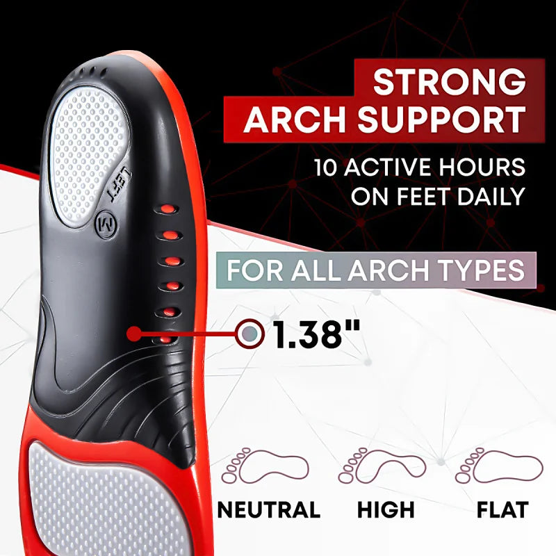 Solette Ortopediche Gel Premium con Supporto Arco – Plantari Antidolore Piedi e Tallone