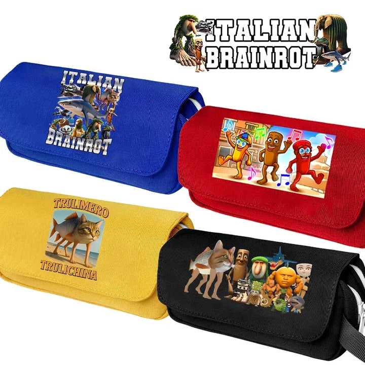 Astuccio Italian Brainrot Astuccio scuola| Idee regalo divertenti per studenti e ufficio