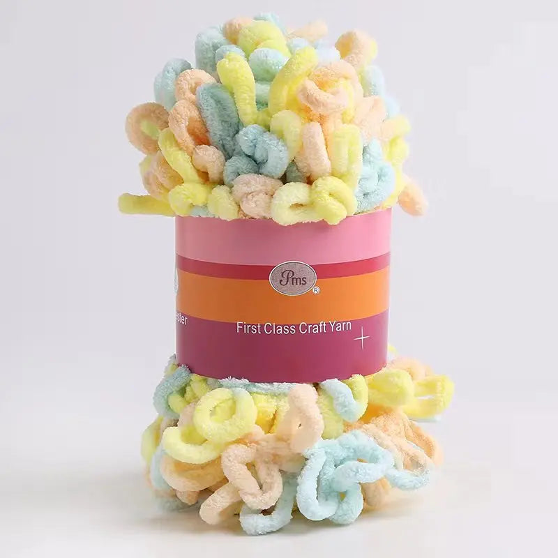 Filato ciniglia “donut braided ear” 100 g – Yarn in velluto intrecciato per maglieria, coperte, accessori fai-da-te