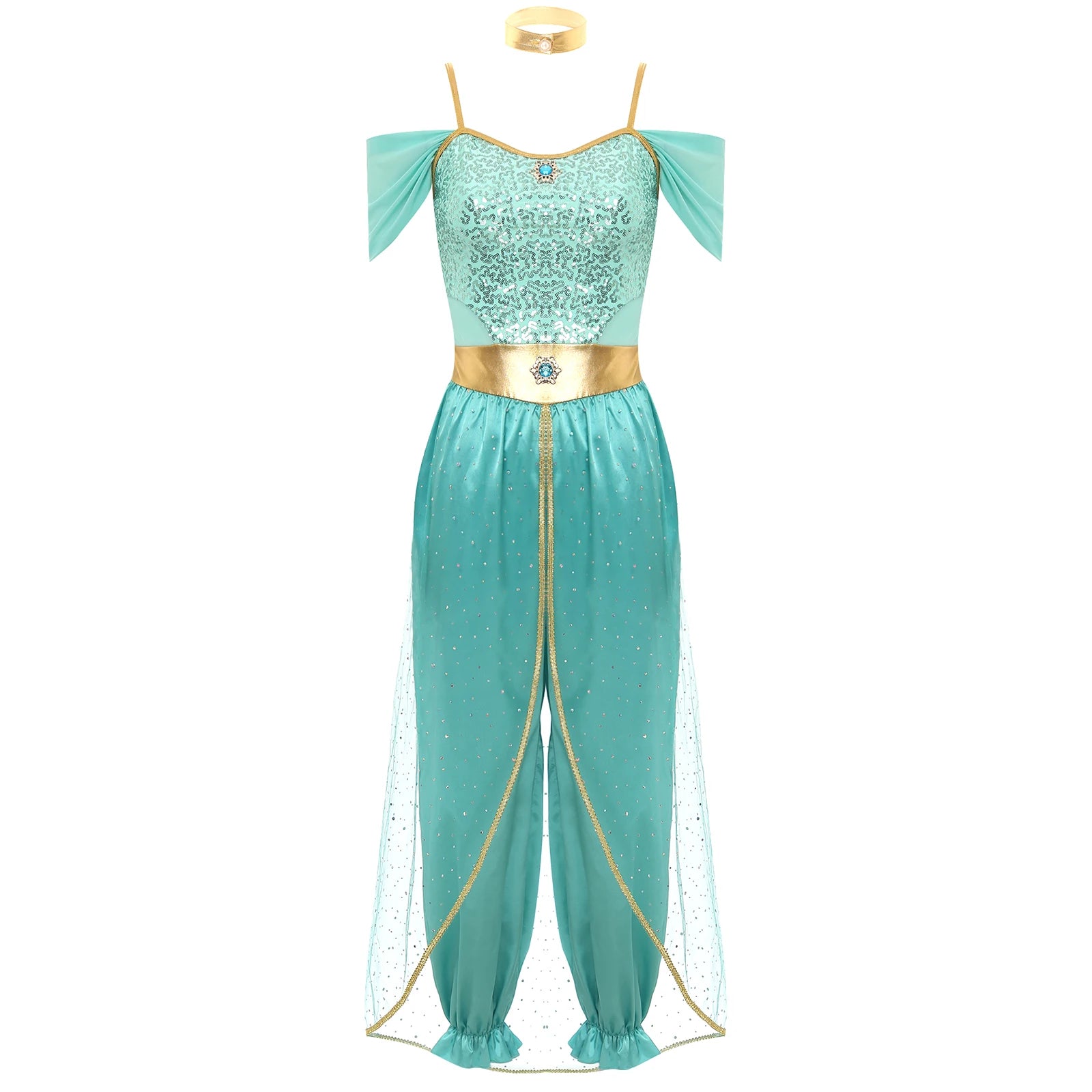 Costume da Principessa Araba / Jasmine Bollywood – Outfit Cosplay per Feste e Halloween