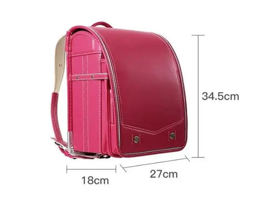 Zaino Scuola Giapponese Randoseru in Ecopelle – Backpack Rigido Ergonomico Bambini