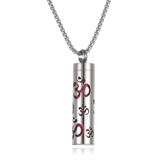 Collana diffusore profumo in acciaio – Aromaterapia wearable argento con spugnetta interna