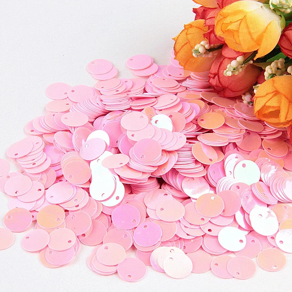 Paillettes Flat Rotonde 10–25 mm con Foro – 10 g , Costumi, Scialli, Danza, Scrapbooking e Decorazioni