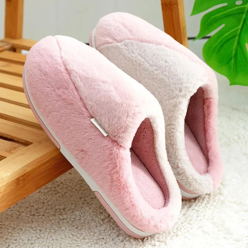 Ciabatte indoor unisex 2025 – suola alta in cotone, antiscivolo, pelose e super calde