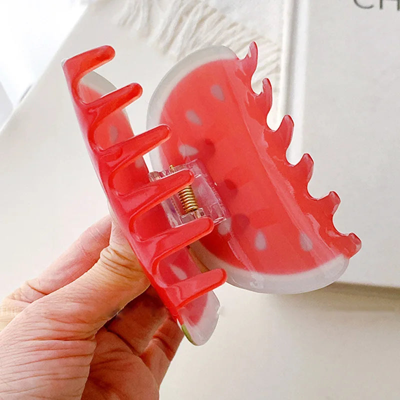 Pinza Capelli Frutta Kawaii – Clip Acrilica Grande Donna
