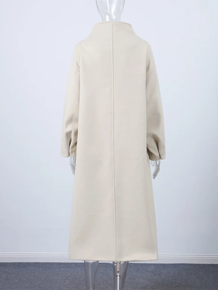 Cappotto Donna Effetto Camoscio Oversize con Bottoni - immagine 12