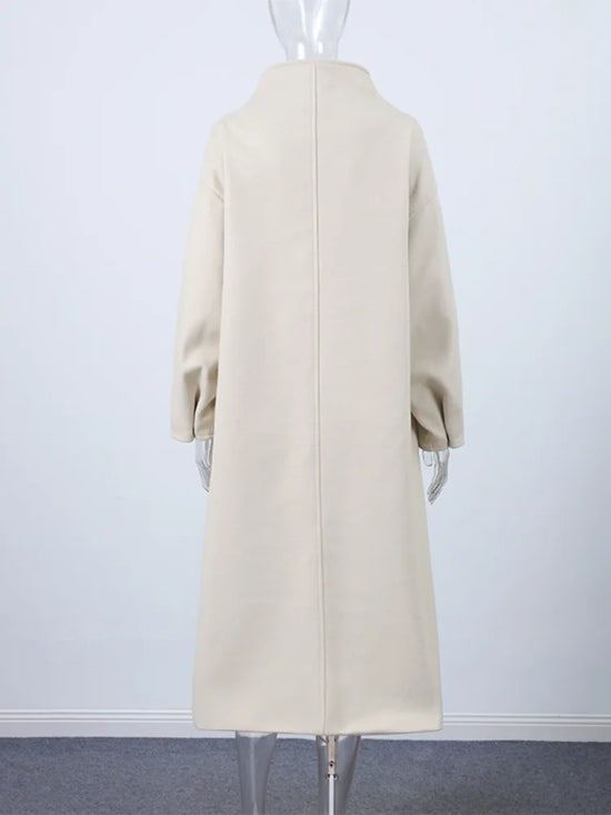 Cappotto Donna Effetto Camoscio Oversize con Bottoni - immagine 12
