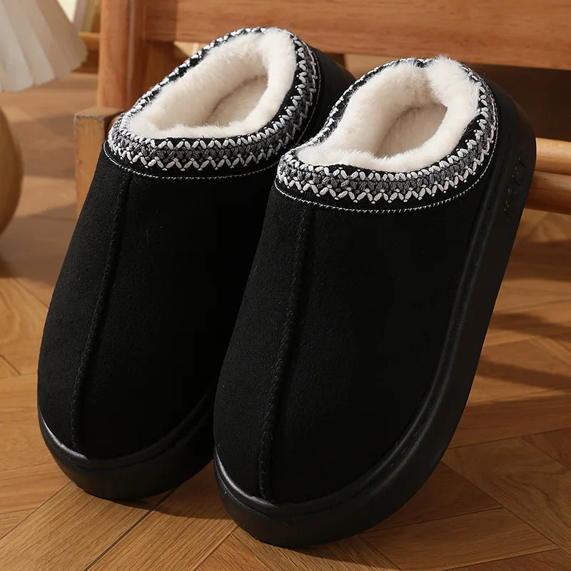 Slippers donna platform inverno 2025 ‒ pantofole fluffy platform indoor/outdoor, suola alta antiscivolo, calde e fashion