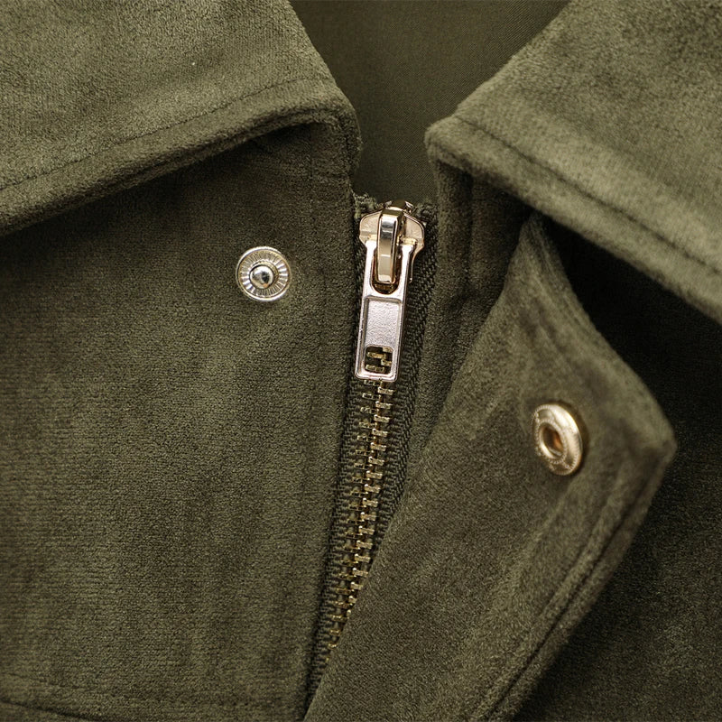 Giacca Bomber Donna con Zip, Collo a Revers e Maniche Lunghe – Giubbotto Corto Stile High Street 2025 per Autunno/Inverno