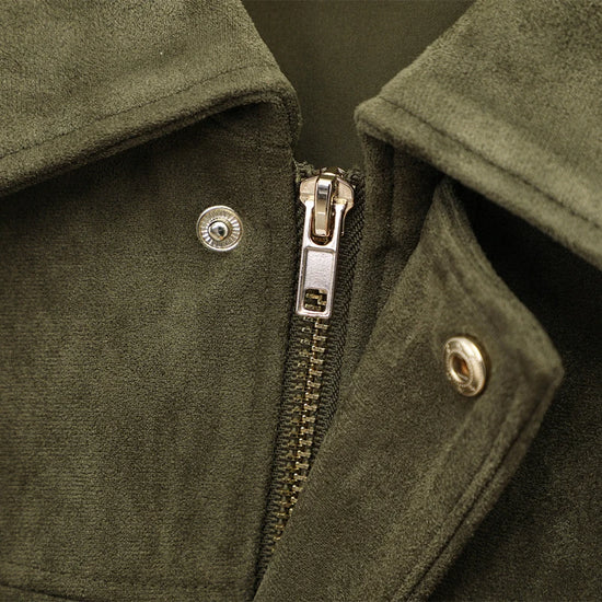 Giacca Bomber Donna con Zip, Collo a Revers e Maniche Lunghe – Giubbotto Corto Stile High Street 2025 per Autunno/Inverno