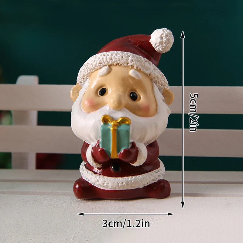 Decorazioni natalizie da scrivania 2025 ‒ set figurine Piccolo Babbo Natale + Alberello ornamentale per ufficio e casa