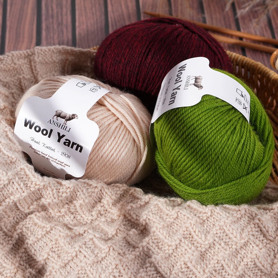 Filato Lana  Spessore Medio – Gomitolo per Maglieria e Uncinetto, Ideale per Maglioni & Accessori