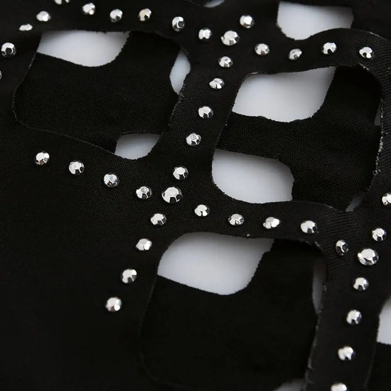 Mini Dress Bodycon Paillettes Donna – O‑Neck, Maniche Corte, Estate 2025