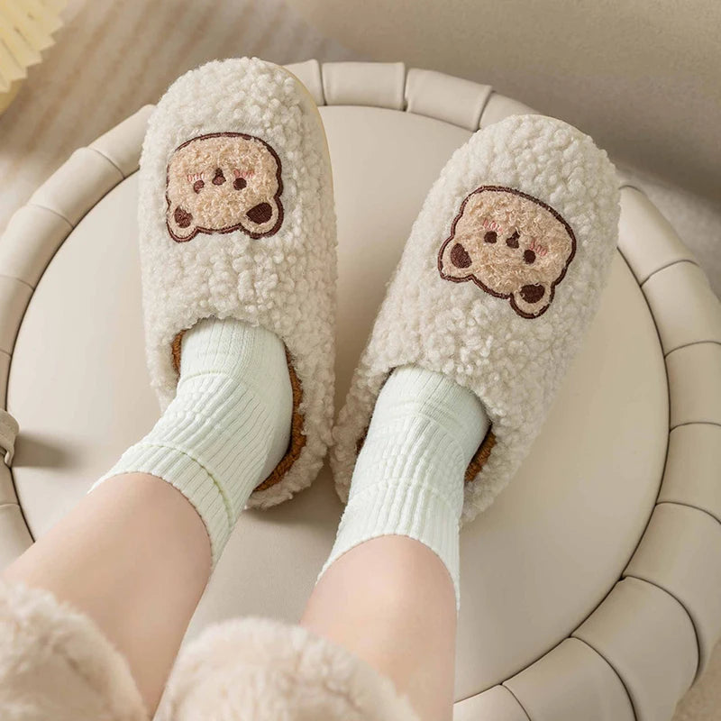 Pantofole Peluche Orso per Uomo e Donna – Ciabatte Morbide e Calde per Casa