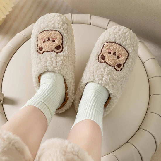 Pantofole Peluche Orso per Uomo e Donna – Ciabatte Morbide e Calde per Casa