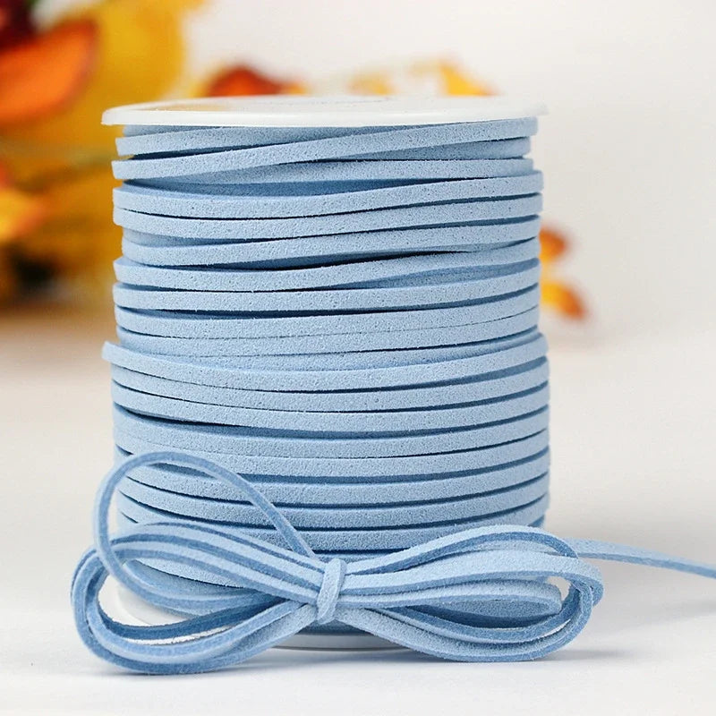 Cordoncino intrecciato in velluto coreano 45 m – Cordone in finta pelle decorazioni fai-da-te,