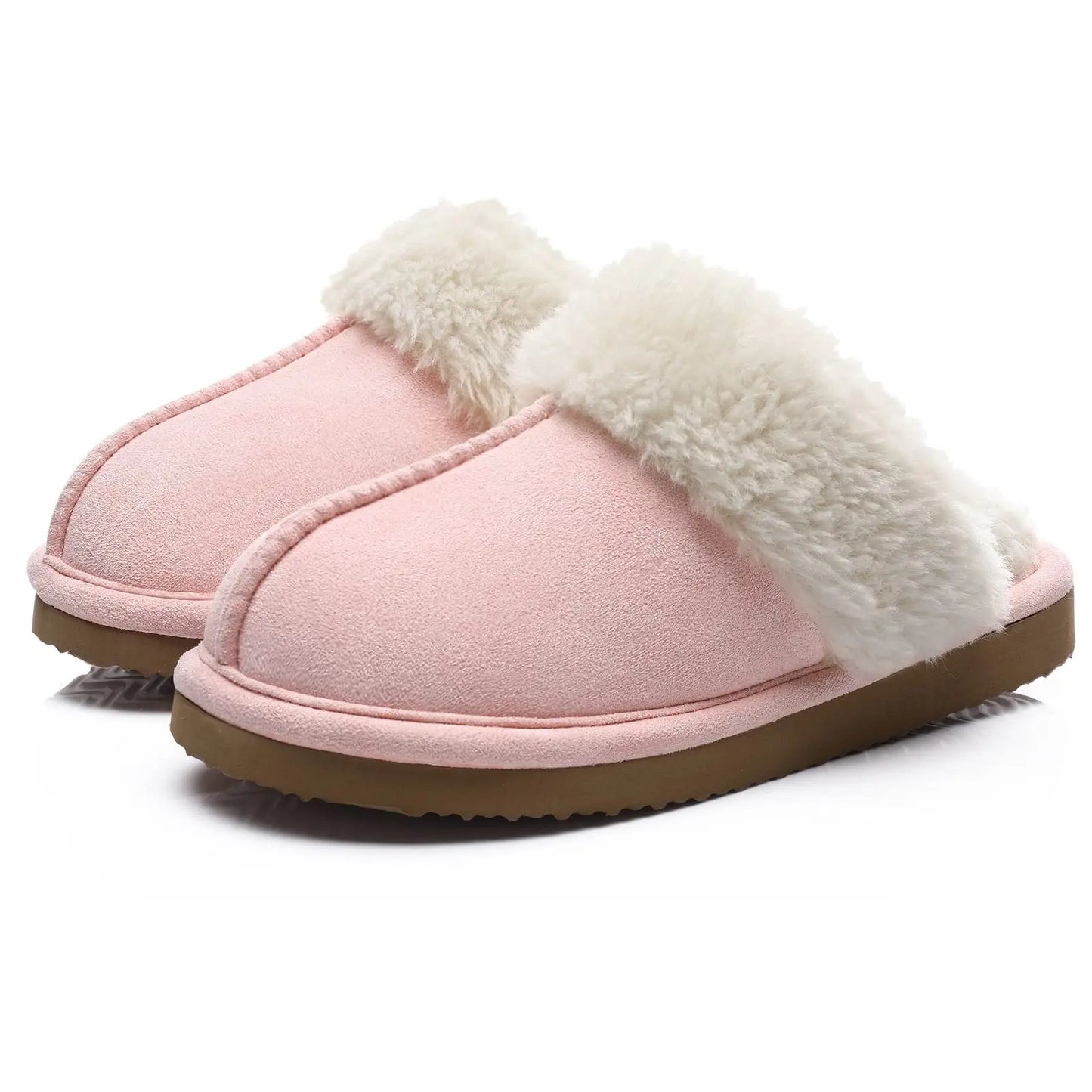 Ciabatte donna in pelliccia eco e suede – antiscivolo, indoor/outdoor, moda casa 2025