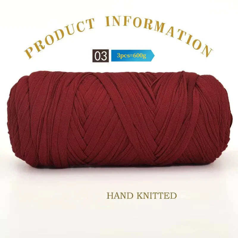 Set 3 gomitoli cloth yarn tessuto – filo intrecciato spesso per borse, tappeti, uncinetto e fai-da-te 2025