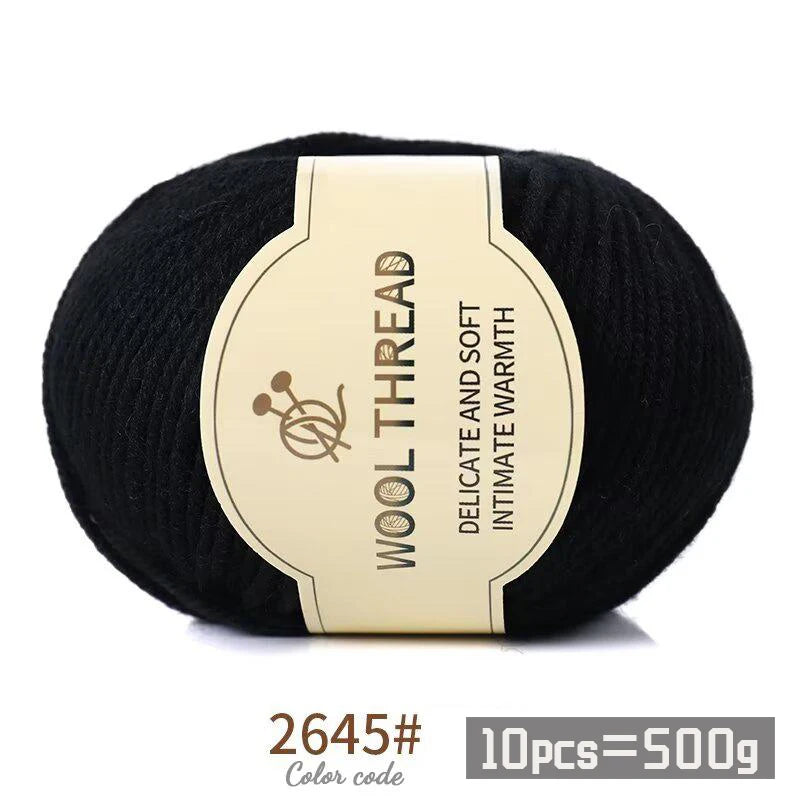 Set 10 Gomitoli Lana– 500 g Filato Medio-Spesso per Maglieria e Uncinetto