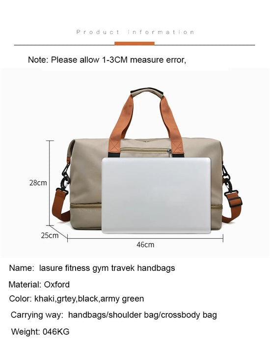 Borsa weekender / palestra donna 2025 – duffle impermeabile, compatta e versatile con tracolla e formato carry-on