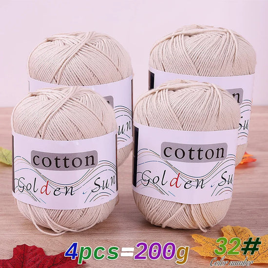 Filato in cotone 100% 200 g – filo medio-fino per uncinetto / knitting: maglioni, cappelli, copertine fai-da-te