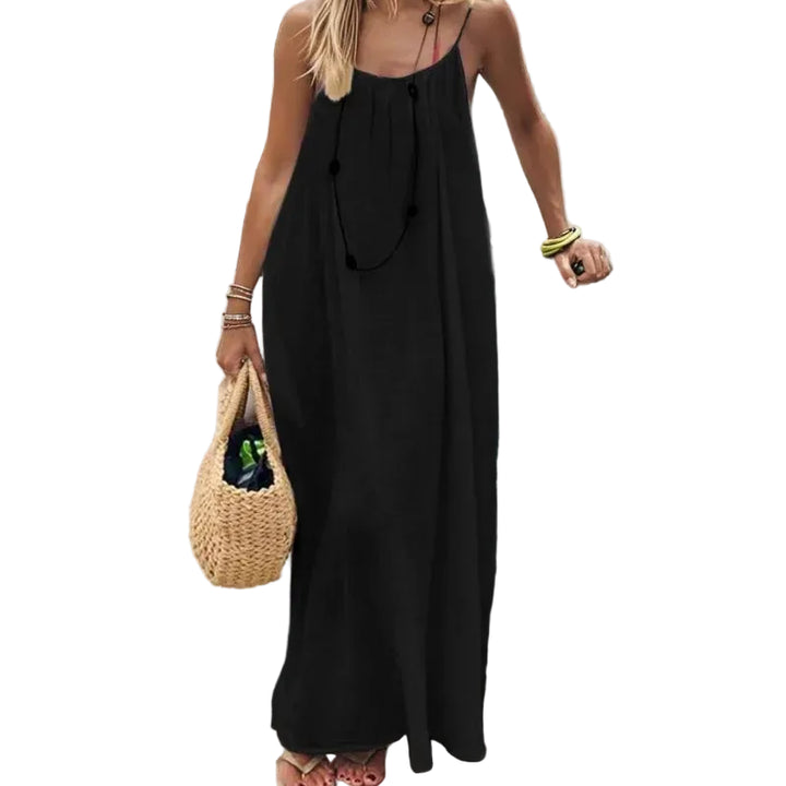 Abito Donna Lungo Estivo Loose Fit – Vestito Casual con Scollatura
