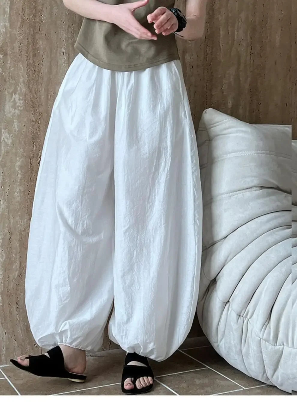 Pantaloni Bloomers Donna Vita Alta – Loose Fit Estivi