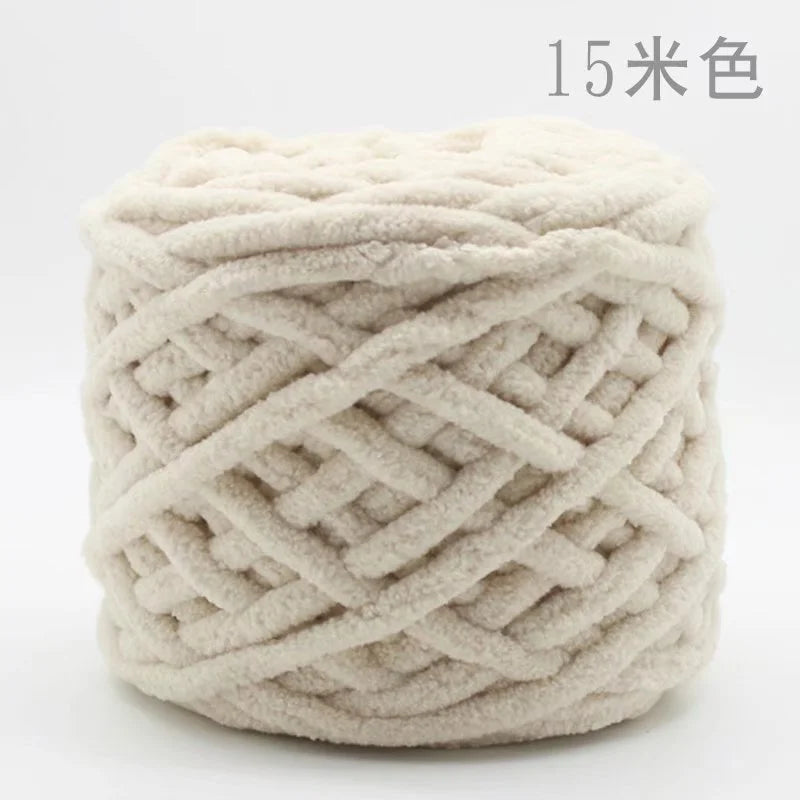 Set 4 pezzi filato chenille cotone 400 g – morbido “ice strip” per coperte, sciarpe e lavori fai-da-te