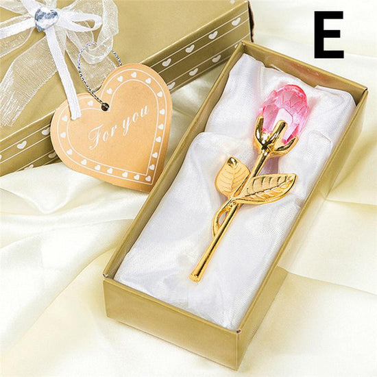 Rose di Cristallo in Vetro 6 Colori – Regalo Romantico per San Valentino