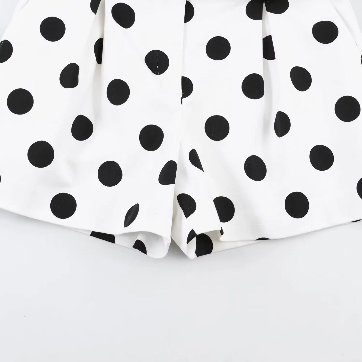 Shorts Donna a Pois Vita Alta – Pantaloncini Estivi Casual Chic