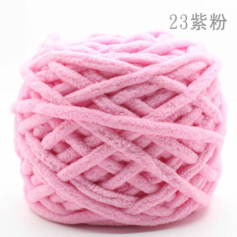 Set 4 pezzi filato chenille cotone 400 g – morbido “ice strip” per coperte, sciarpe e lavori fai-da-te