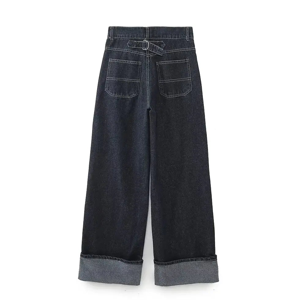 Tuta denim donna 2025 ‒ giacca single-breasted + pantalone wide-leg in denim, completo qualità premium