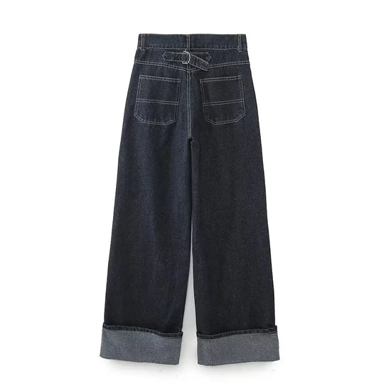 Tuta denim donna 2025 ‒ giacca single-breasted + pantalone wide-leg in denim, completo qualità premium