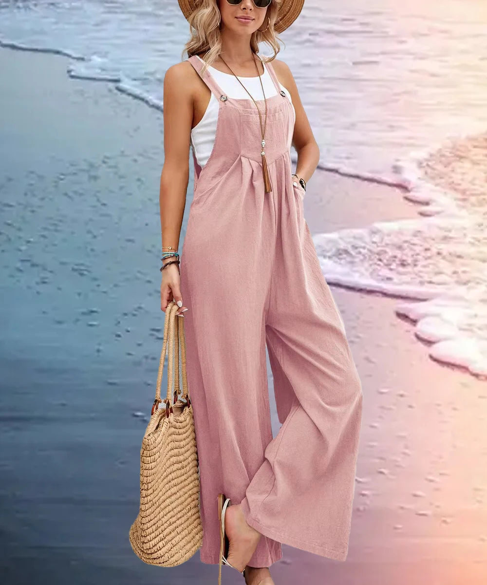 Salopette donna larga a gamba ampia – oversize casual elegante