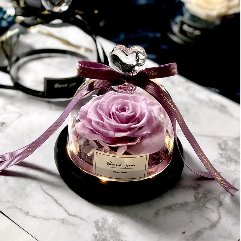 Rosa Eterna LED in Cupola di Vetro – Regalo Romantico San Valentino & Anniversari