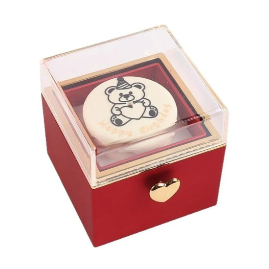 Scatola Portagioie Orsetto Flip per Anello – Custodia Display Regalo Romantico San Valentino
