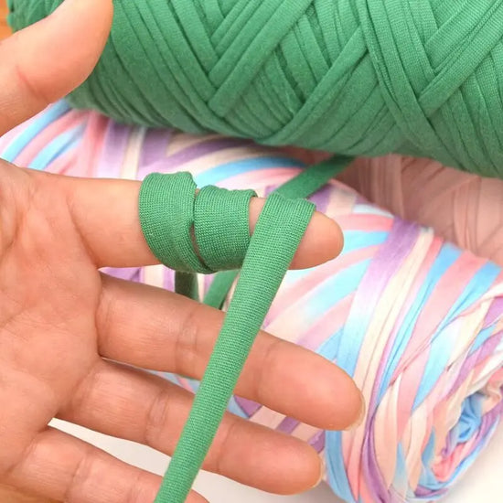 Set 3 gomitoli cloth yarn tessuto – filo intrecciato spesso per borse, tappeti, uncinetto e fai-da-te 2025