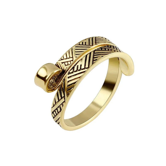 Anello regolabile guida filo per uncinetto/ maglia ‒ knitting loop finger ring aperto, strumento per mantenere tensione filo