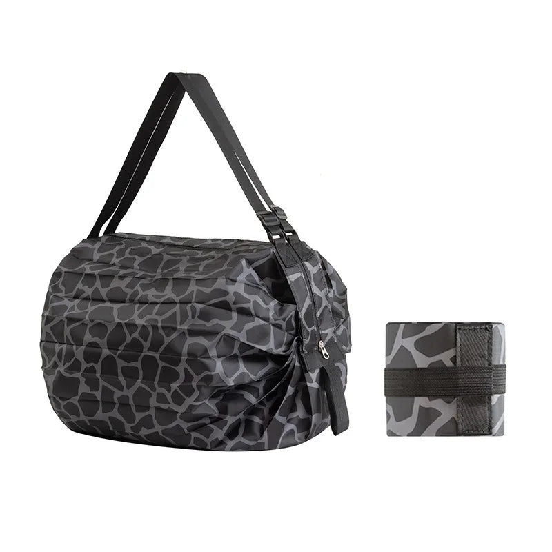 Shopper pieghevole grande capacità in nylon camouflage – Borsa da viaggio riutilizzabile leggera