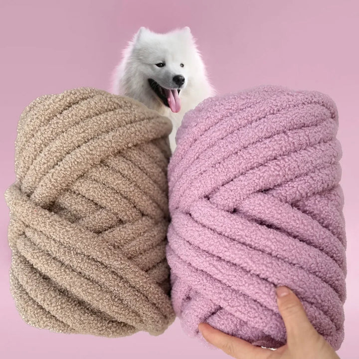 Filato teddy fleece 1 kg – lana grosso spessore per borse, maglie, uncinetto