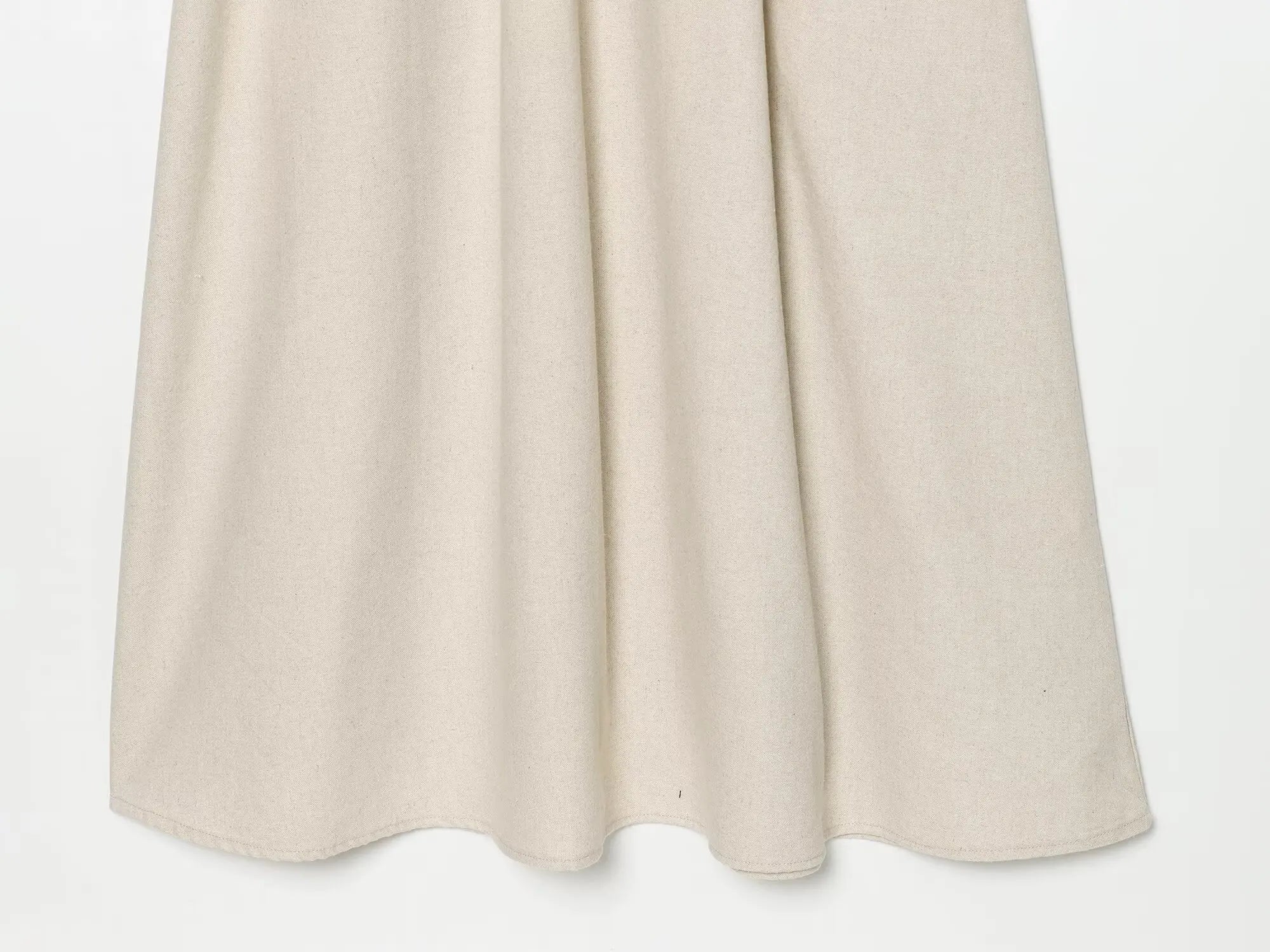 Abito Donna in Lino e Cotone – Vestito Beige Estivo con Scollo a V
