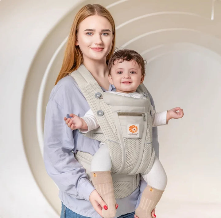 Marsupio Ergonomico Neonato‑Bimbo – Baby Carrier / Waist Stool Multifunzione (0‑36 mesi)